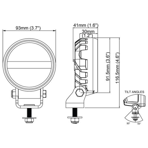 LED pracovní světlo CANIS GO 410, 16W, 12V-24V